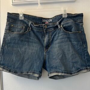 Denizen from Levi's Mid Wash Denim Roll-Hem Shorts